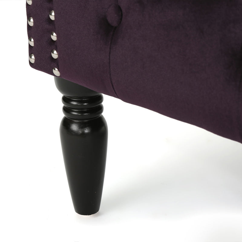 Antique Chesterfield Style Loveseat With Button Tufting