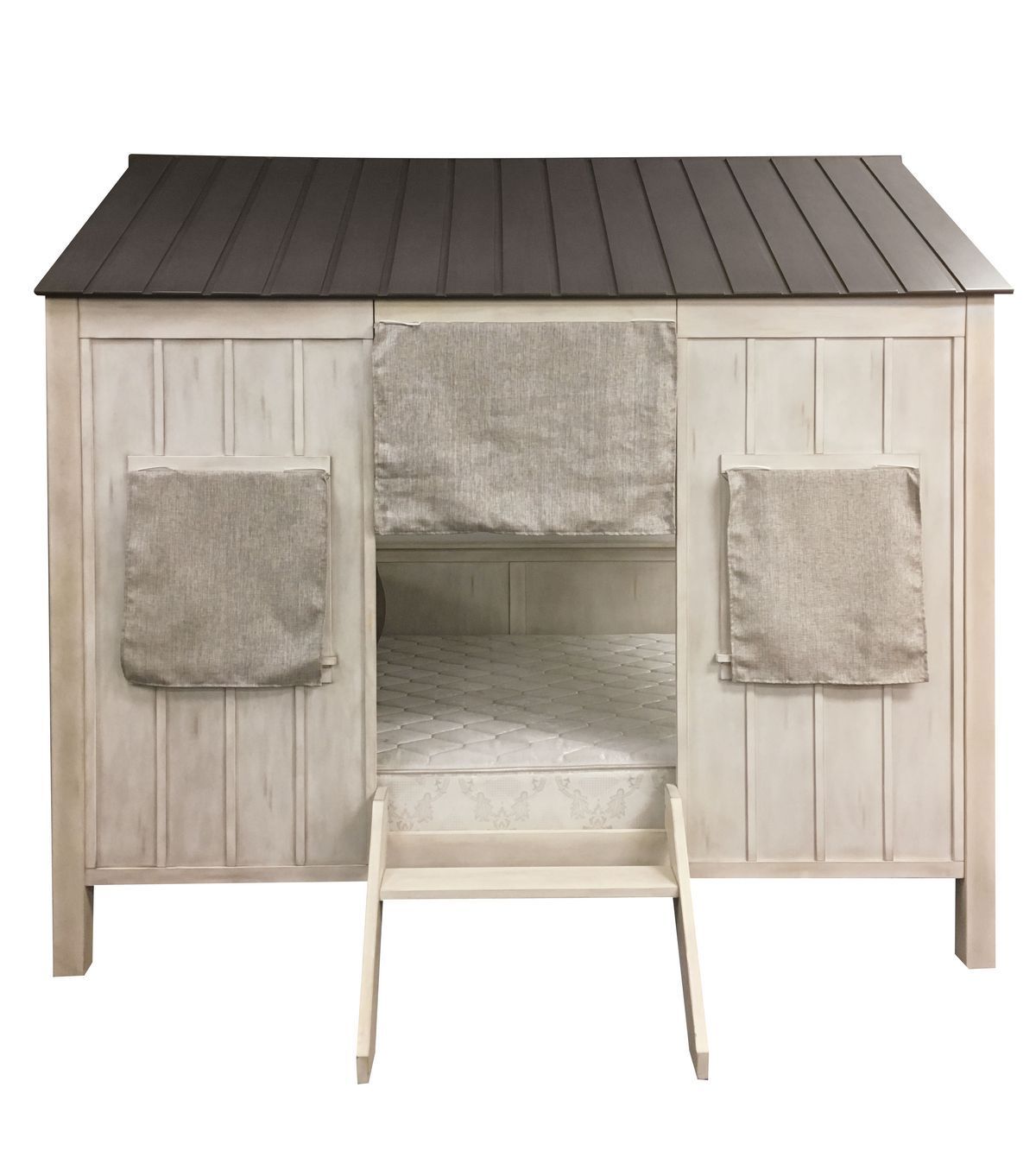 ACME Spring Cottage Full Bed in Weathered White & Washed Gray 37655F - Atlantic Fine Furniture Melbourne FL