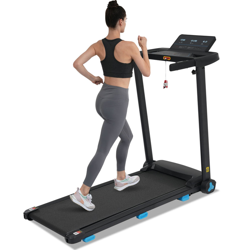 Folding Treadmills For Home Small, 3.0Hp Portable, 10Mph Walking Pad With Incline, Bluetooth, Heart Rate Sensors, Charge Station - Black