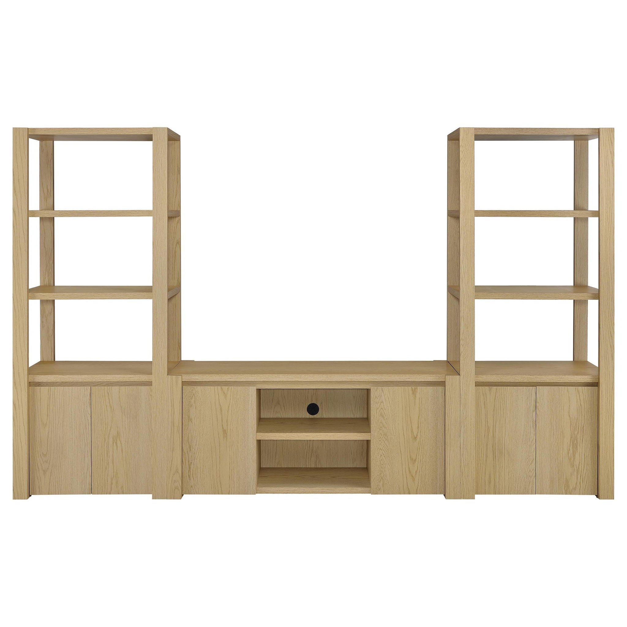 Laurelton 3-piece Entertainment Center TV Stand Light Oak