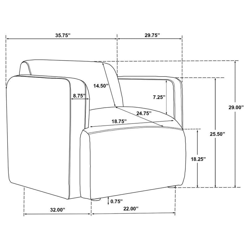 Dorset - Upholstered Round Track Arm Sofa Set