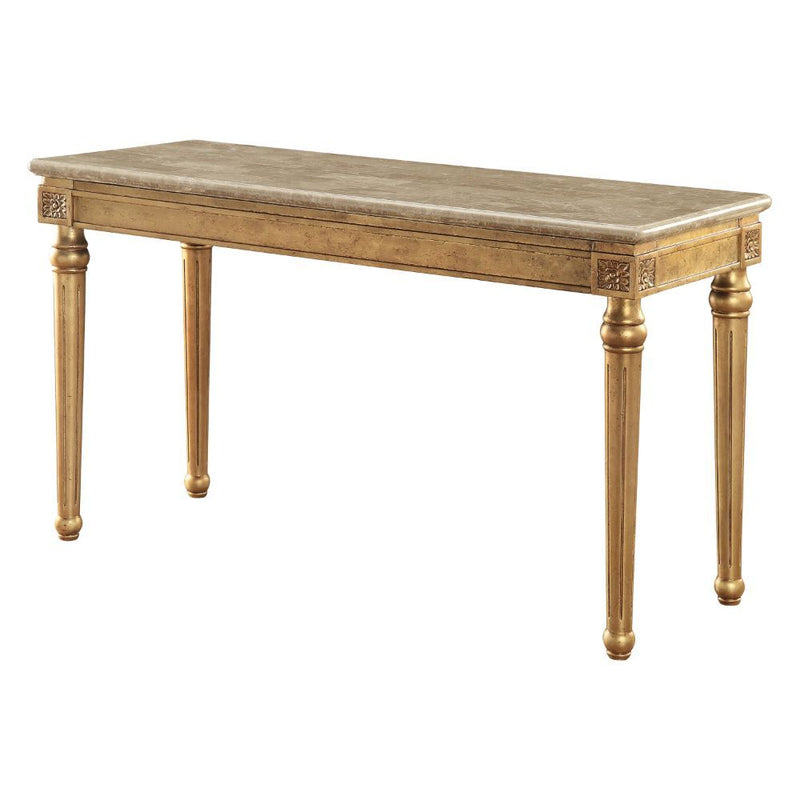 Daesha - Accent Table - Marble & Antique Gold