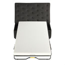 Convertible Folding Sofa Bed Ottoman With Memory Mattress And Tufted Design
