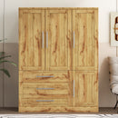 4 Door Wardrobe Armoire With 3 Drawers