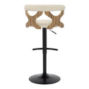 Gardenia - Contemporary Adjustable Barstool & Swivel With Rounded T Footrest (Set of 2)