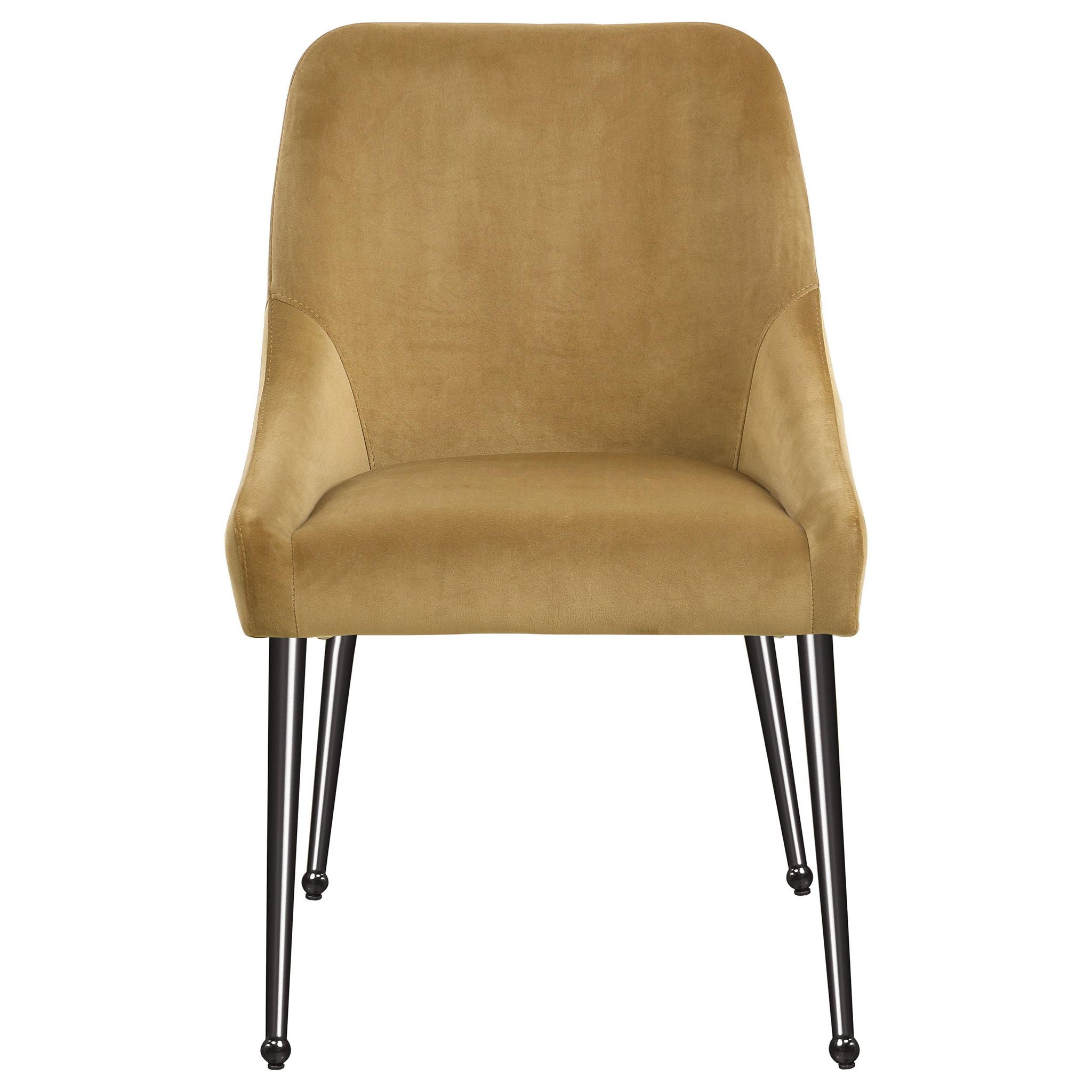 Mayette Upholstered Dining Side Chair Cognac (Set of 2) - Atlantic Fine Furniture Melbourne FL
