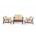 4 Piece Outdoor Sofa Set With Cushions And Coffee Table