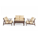 4 Piece Outdoor Sofa Set With Cushions And Coffee Table