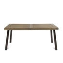 Acacia Wood Dining Table With Slat Design