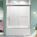Semi-Frameless Double Sliding Shower Door, Bypass Shower Door, 1 / 4" (6Mm) Thick SGCC Tempered Glass Door