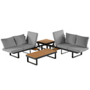 Outdoor Sectional Sofa Set With Adjustable Reclining Seats
