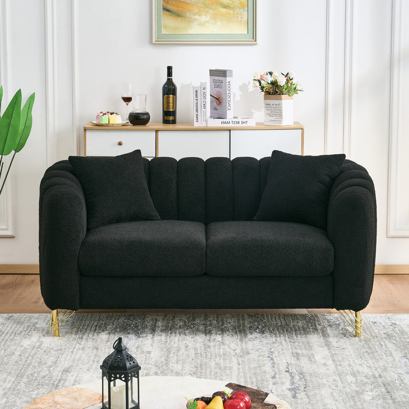 Oversized Sofa, 3 And 2 Seater Deep Tufted Couch - Black