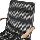 Moonstone - Outdoor Club Chair Set With Rope Weave Design - Black