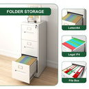 Premium Drawer File Cabinet With Lock, Metal Vertical Design, A4 Legal / Letter Size