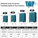 Hardshell Luggage Sets 4 Pieces + Bag Spinner Suitcase With Tsa Lock Lightweight - 16" / 20" / 24" / 28" Luggages