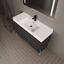 Freestanding Bathroom Vanity With Resin Sink And Storage Cabinet