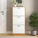 Modern Freestanding Shoe Storage Cabinet With 3 Flip Drawers