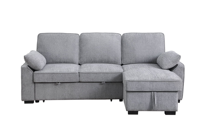 Mackenzie - Chenille Fabric Sleeper Sectional With Right-Facing Storage Chaise