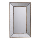 Distressed Accent Mirror, Traditional Style Framed Wall Mirror For Living Room