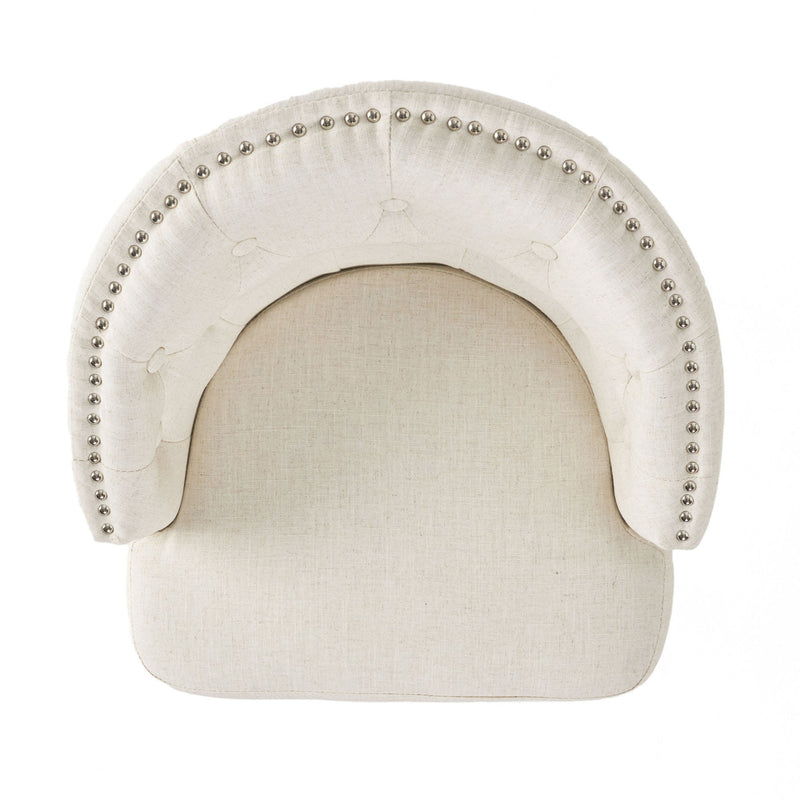 360 Degree Swivel Bar Stool With Stunning Nailhead Trim (Set of 2)