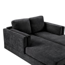 Modern Chaise Lounge With Dual Layer Armrests
