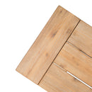 Outdoor Bench With Slat Panel Design And Acacia Wood Frame