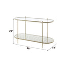Zaba - Sofa Table - Glass Top & Champagne
