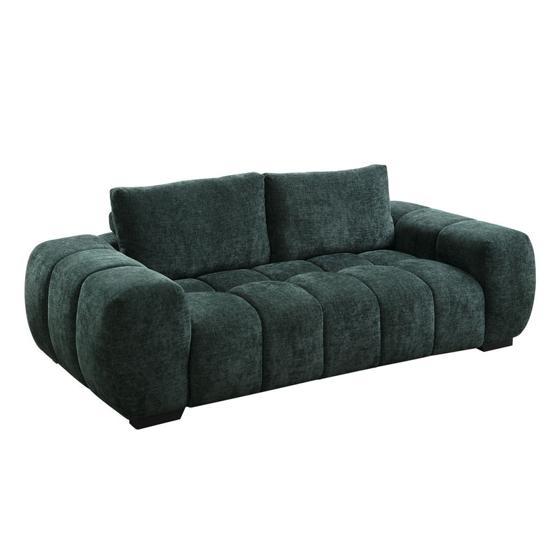 Ferrand - 2 Pieces Green Living Room Sofa & Loveseat Set - Green