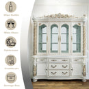 Vendom - Hutch & Buffet - Antique Pearl Finish - Atlantic Fine Furniture Inc