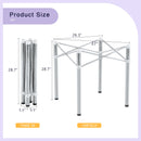 Simple Silver Stainless Steel Folding Table Frame Multifunctional Space Saving Design.Separate Folding Table Legs That Can Be Paired With Various Sizes And Styles Of Tabletops - Silver