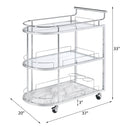 Inyo - Serving Cart - Clear Glass & Chrome