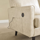 Mid Century Modern Loveseat Sofa With USB Ports, Removable Pillow Cover