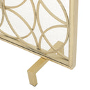 Thayer - Single Panel Iron Fireplace Screen With Geometric Design