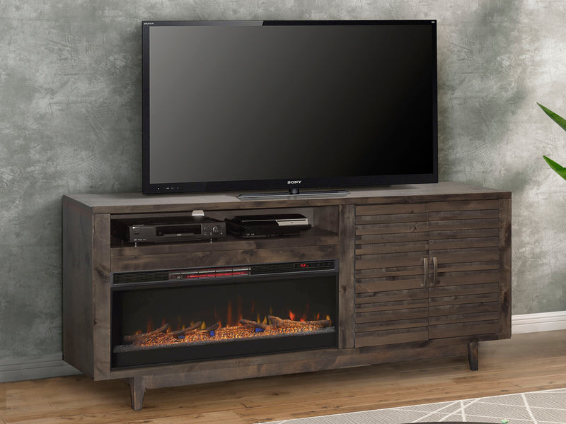 Avondale - 84" Fireplace Console - Charcoal