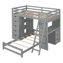 Bunk Bed With LED Light And USB Ports