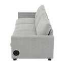 Sectional With Bluetooth Speaker Comfy Cloud Couch Set With Drop Down Table Cup Holders, USB Charger Storage Armrest Wide Seat Sofa