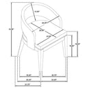 Leandro - 9 Piece Rectangular Dining Table Set - Cream / Burnished Black