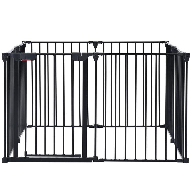 Adjustable Safety Gate Play Yard Metal Doorways Fireplace Fence Christmas Tree Fence Gate For House Stairs Gate Prohibited Area Fence