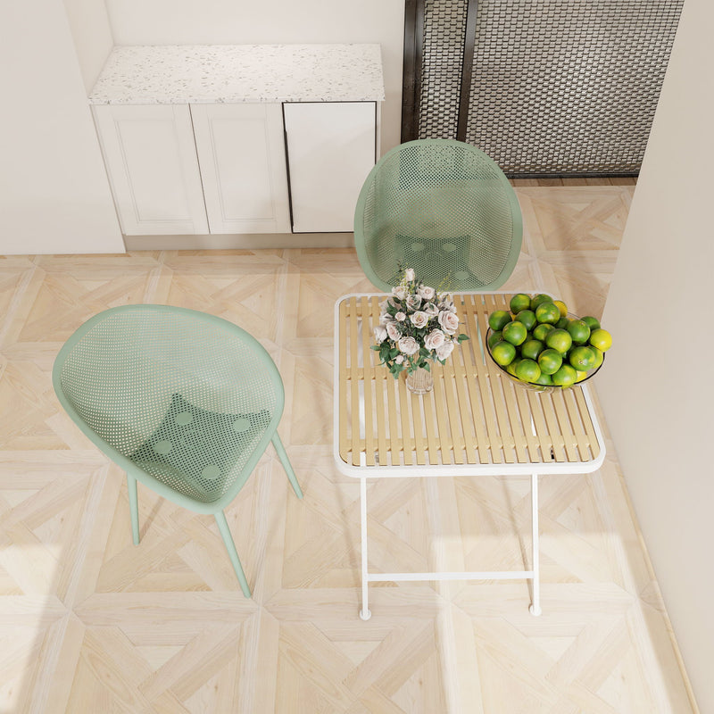 2 Piece Durable Single Chair With Mesh Hollow Out Design