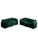Elegant Corduroy Oversized Sectional Sofa Set With Deep Seats And Flexible Layout