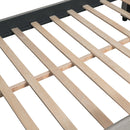 Full size Upholstered Daybed with Twin Size Trundle, Wood Slat Support, Gray(OLD SKU :LP000118AAE)