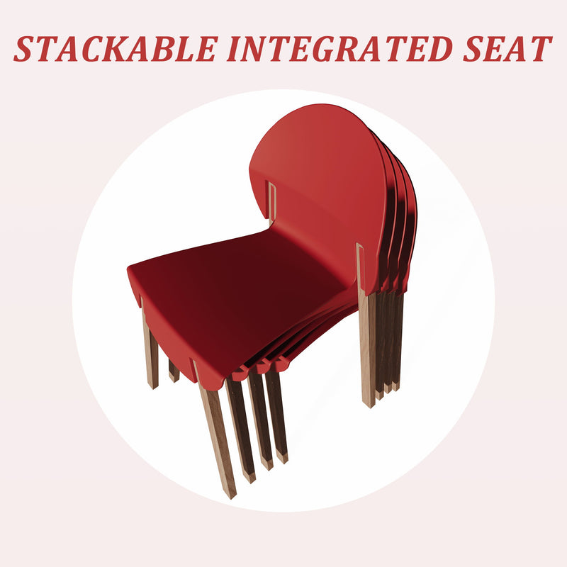 4 Piece Set Of Single Chairs With Long Table