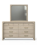 Solano - 9-Drawer Bedroom Dresser With Mirror - Weathered Mango
