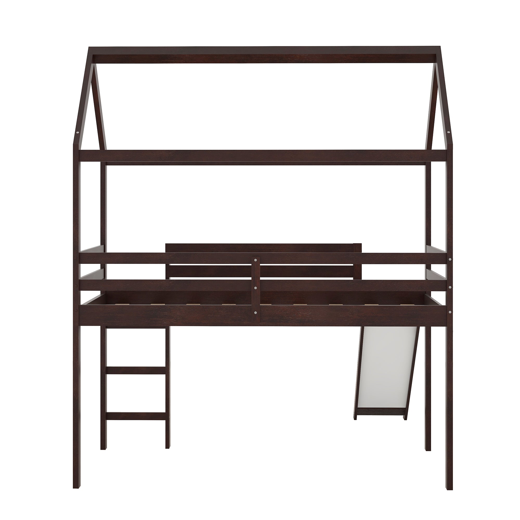 Twin Loft Bed with Slide, House Bed with Slide,Gray(OLD SKU :WF286245AAP) - Atlantic Fine Furniture Melbourne FL