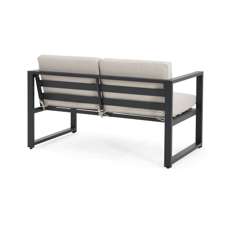Navan - 4 Pieces Chat Set - Black / Beige