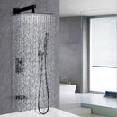 Tub Shower Faucet Set With 12" Rain Shower Head And Handheld Spray Combo
