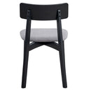 Real - Side Chair Set of 2) - Gray Linen & Black