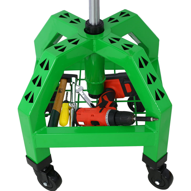 Pneumatic 360 Degree Swivel Stool, Mechanics Rolling Creeper Seat, Heavy Duty Rolling Mechanics Stool, Shop Stool With Casters