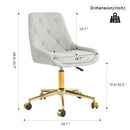 Modern Teddy Velvet Fabric Chair With Gold Plated 5 Claw Legs