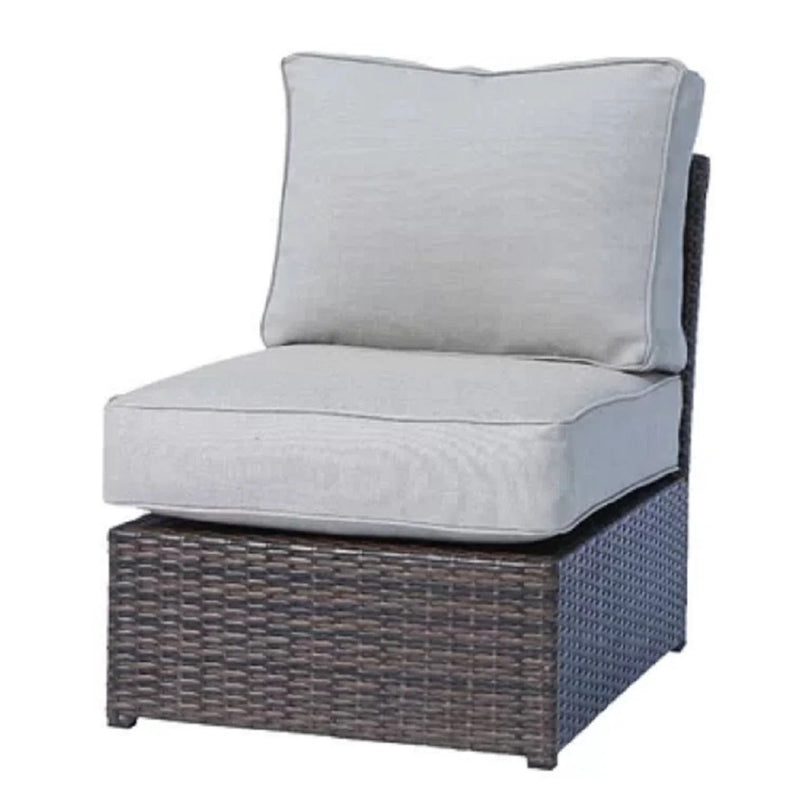 Comfortable Modern Patio Rattan Sectional Set With Cushions